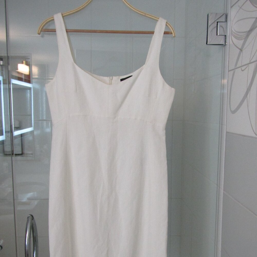 TOMBOLINI White Linen/Cotton Sundress--Lined--Size 42/6